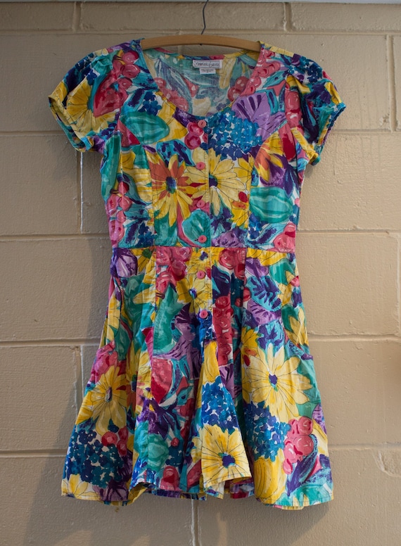 Vintage 1980s floral romper