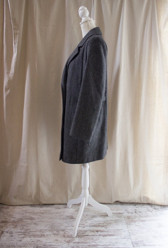 Vintage 1990s Herringbone Wool Coat - image 2