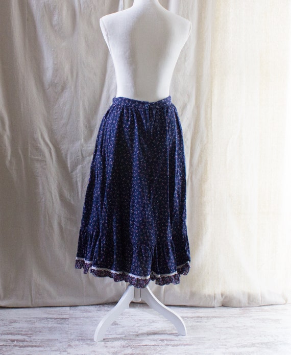 Vintage Boho Jessica's Gunnies Floral Midi Skirt - image 3