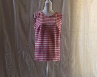Vintage 1970s Red Striped Tank Top