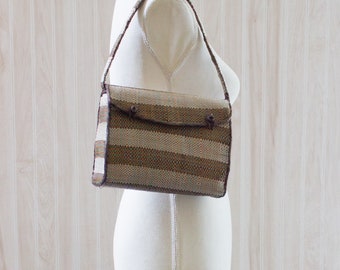 Vintage gewebte Stroh Tasche