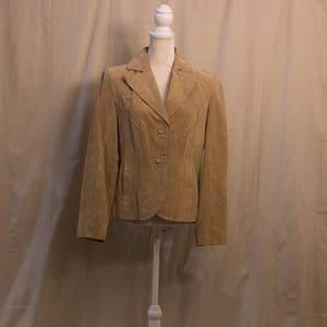 Vintage 1990s Tan Suede Blazer