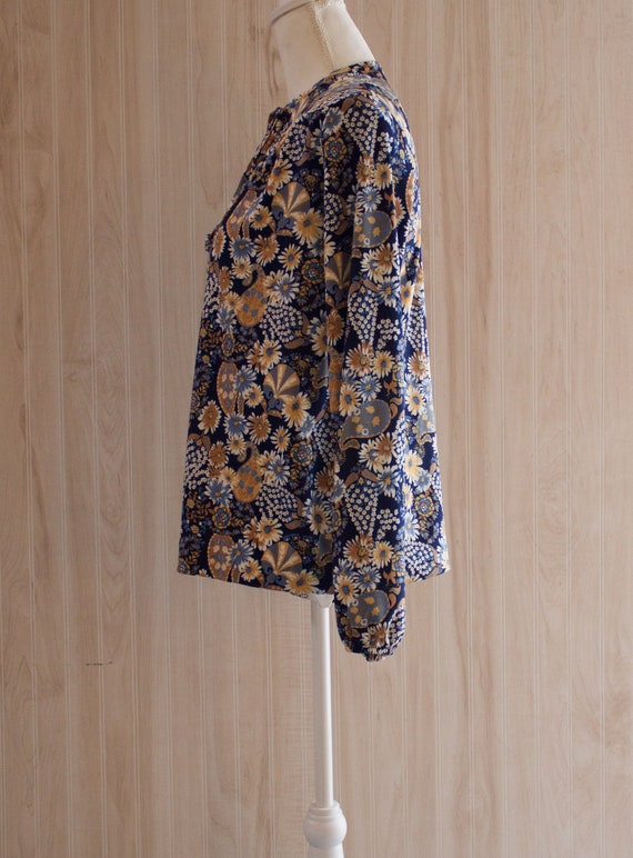 1970s Floral Print Top - image 3