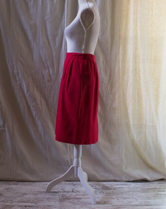Vintage Red and White Plaid Pencil Skirt 8