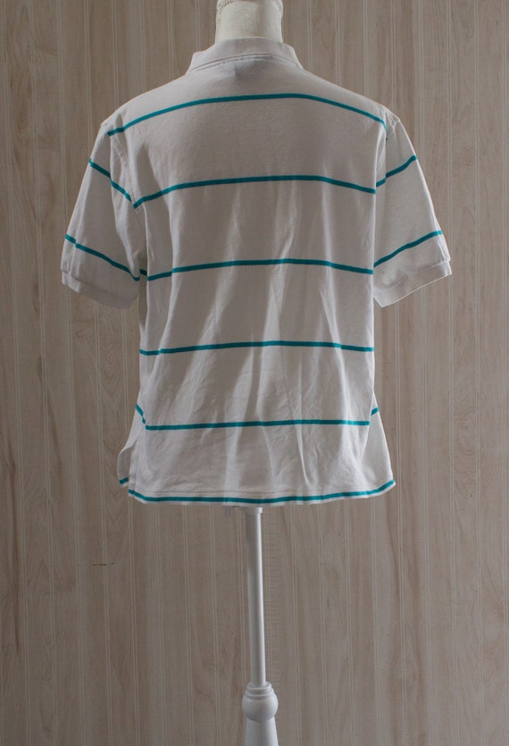 1990s Striped Polo Shirt - image 3