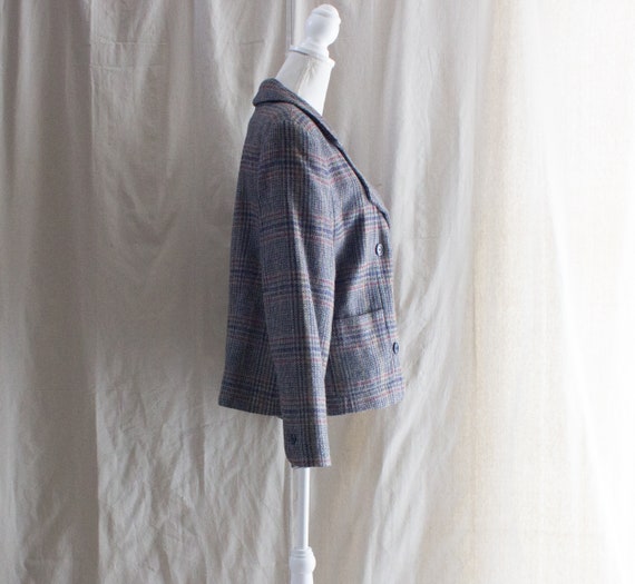 Vintage 1990s Plaid Wool Blazer - image 4