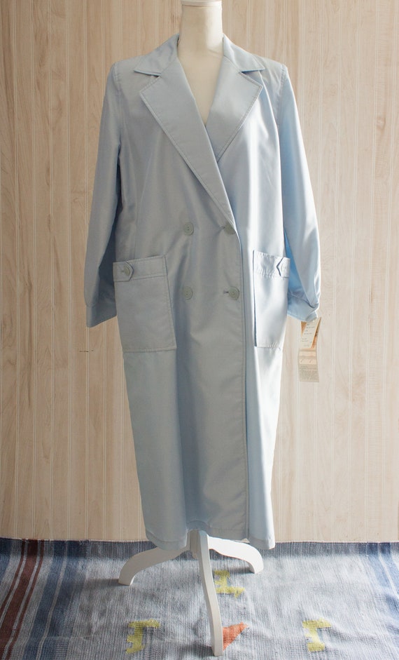 Vintage 1980s Powder Blue Trench