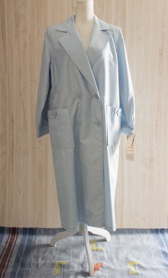 Vintage 1980s Sky Blue Trench