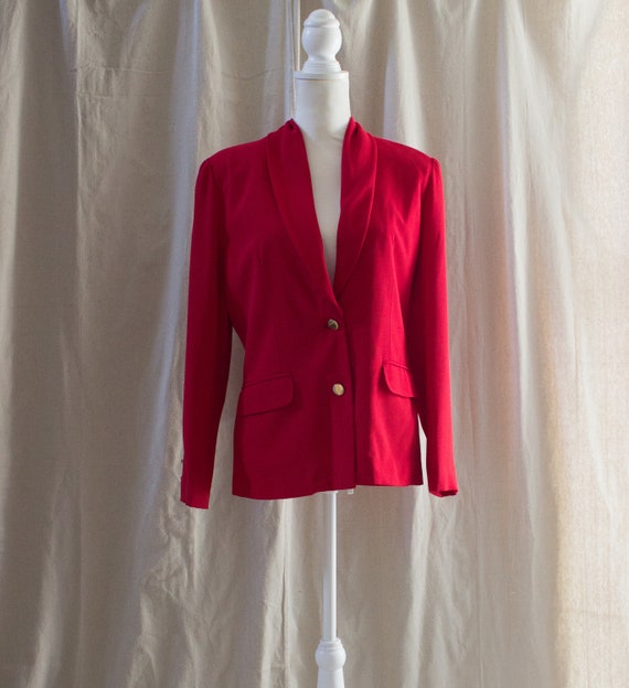 Vintage Red Skirt Suit Set - image 5