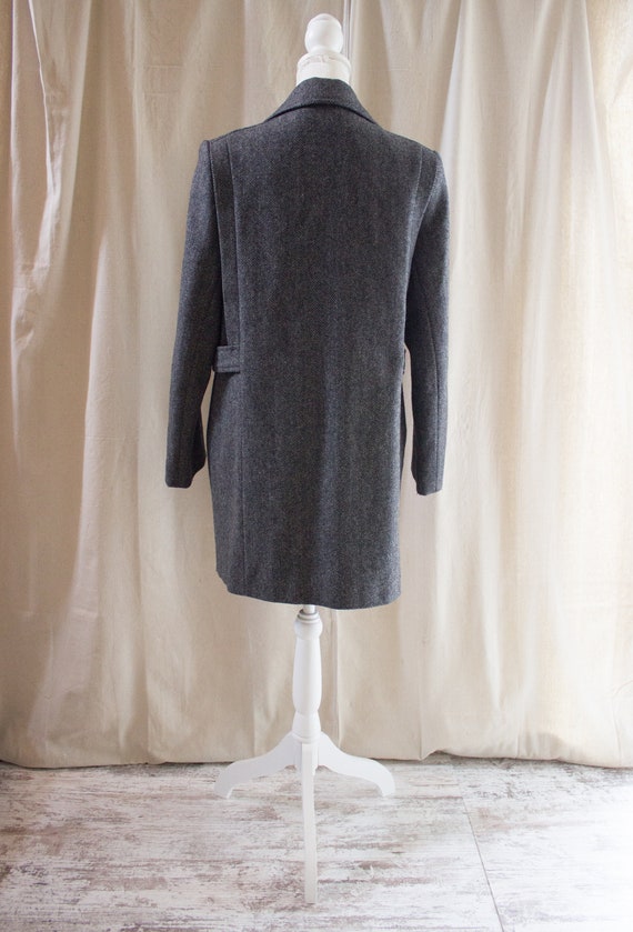 Vintage 1990s Herringbone Wool Coat - image 3