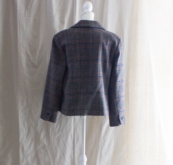 Vintage 1990s Plaid Wool Blazer - image 3