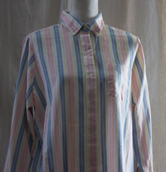 Vintage 1970s Long Sleeve Striped Shirt - image 5