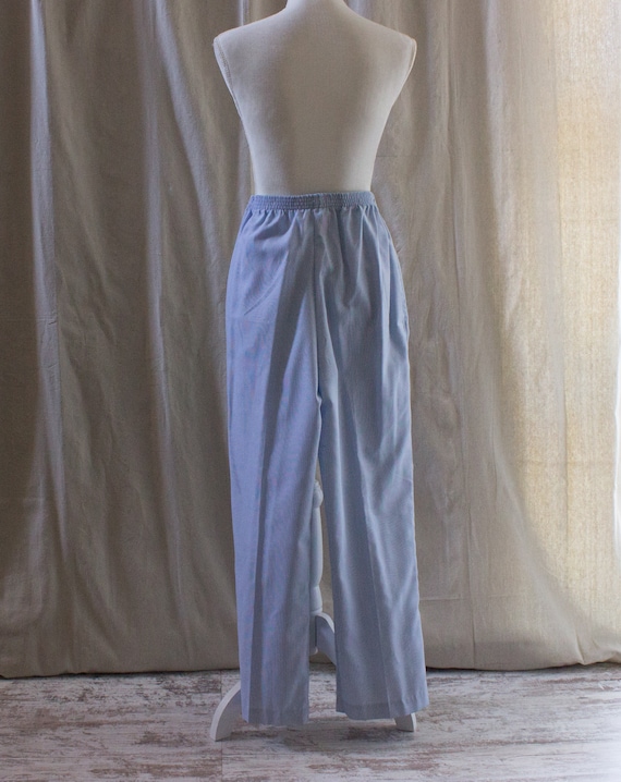 Vintage 1980s Blue and White Striped 3-Piece Suit - image 7