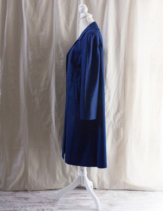 Vintage 1960s Blue Midi Coat - image 3