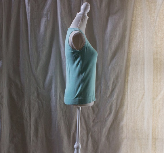 Vintage Y2K Light Aqua Silk Blend Cardigan Sweate… - image 8