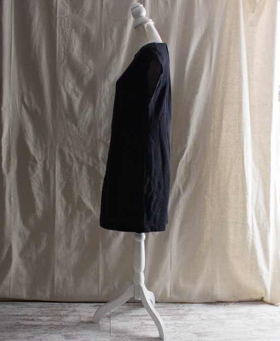 Vintage 1980s Sleeveless Black Knit Dress - image 4