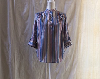 Vintage 1970s Striped Knit Blouse