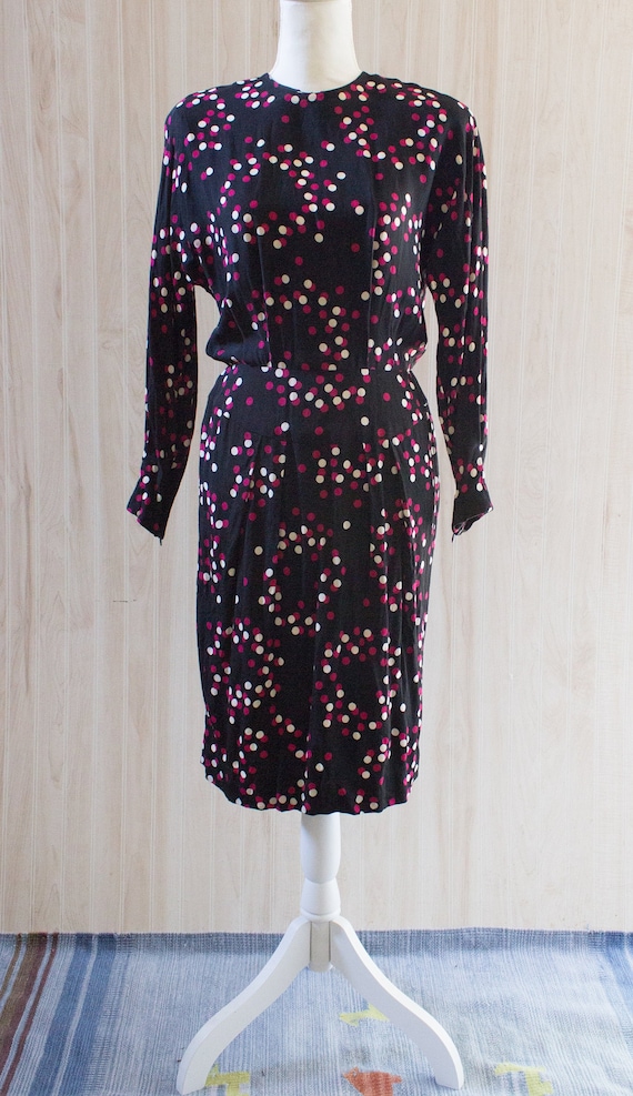 Vintage 1980s Polka Dot Dress