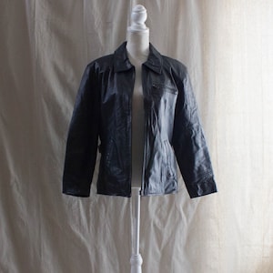 Vintage 1990s Black Leather Jacket