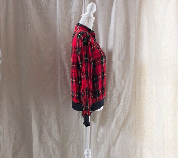 Vintage 1980s Plaid Pullover Blouse - image 4