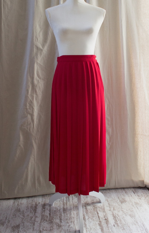 Vintage Red Skirt Suit Set - image 7