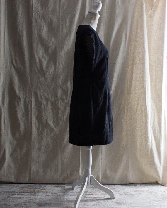 Vintage 1980s Sleeveless Black Knit Dress - image 2