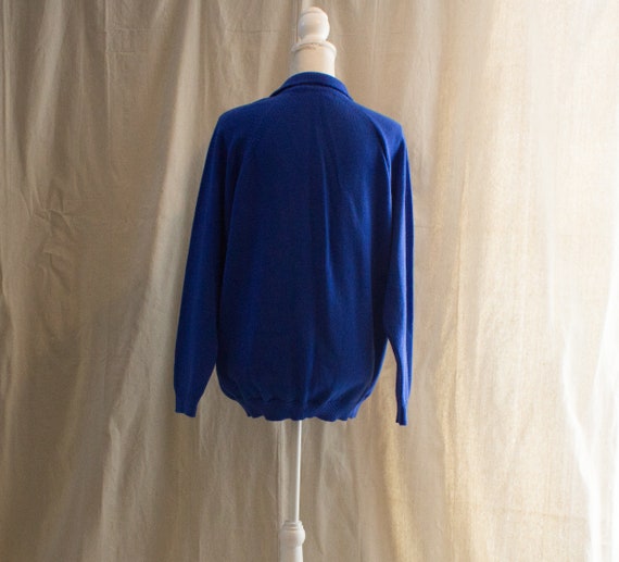 Vintage 1980s Blue Collared Sweater - image 3