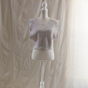 Vintage 1990s Pastel Rainbow Pullover Sweater Vest