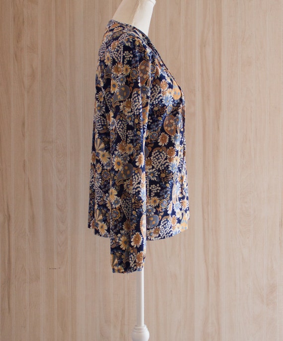 1970s Floral Print Top - image 5