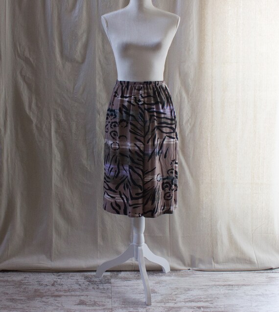 Vintage 1980s Animal Print Knit Shirt and Midi Sk… - image 6