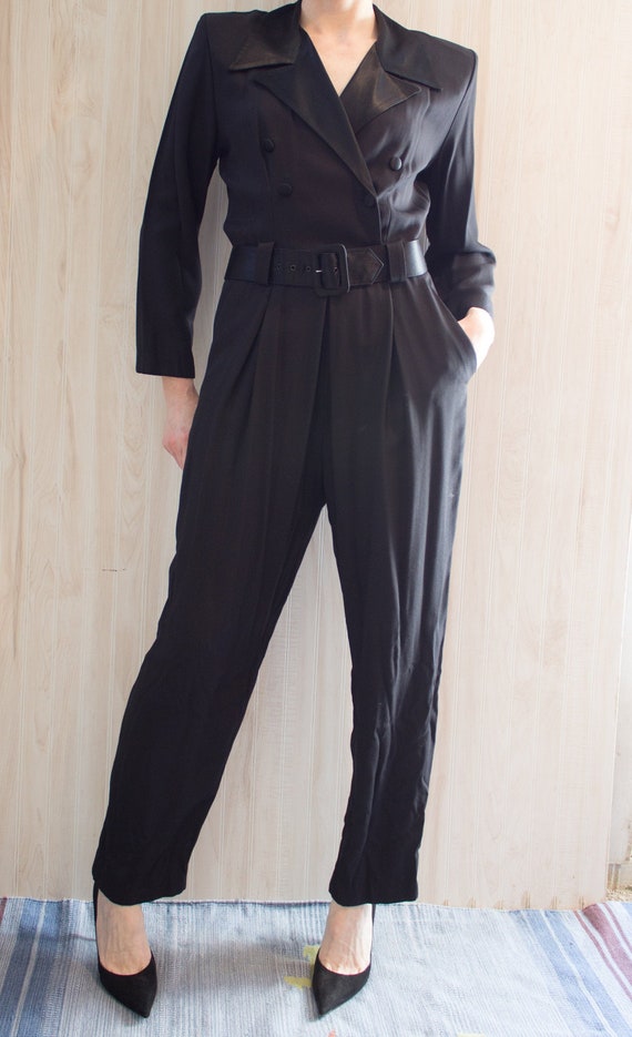1980s Black Jumpsuit