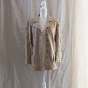 Vintage 1970s Knit Tan Blazer
