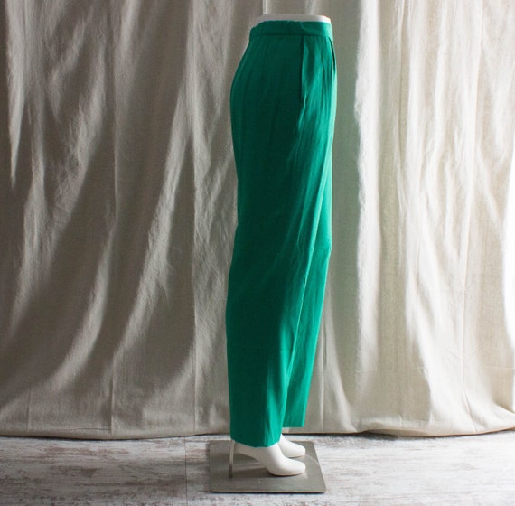 Vintage 1990s Green Pleated Front Trouser Pants - image 4