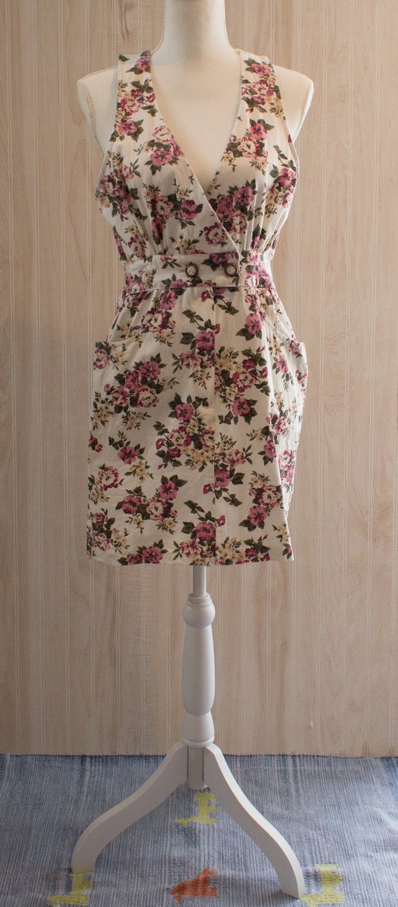 1990's Floral Mini Dress - Etsy 1990's Floral Mini Dress - Etsy