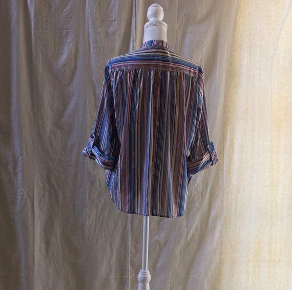 Vintage 1970s Striped Knit Blouse - image 3