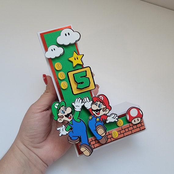 pequeño derrota letal Carta Super Mario 3D Cartas 3D Super Mario Decor decoración - Etsy España