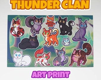 Warrior Cats SVG Digital Stickers INSTANT DOWNLOAD: Clan 