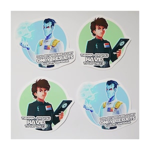 Adesivi in vinile di Thrawn ed Eli Star Wars