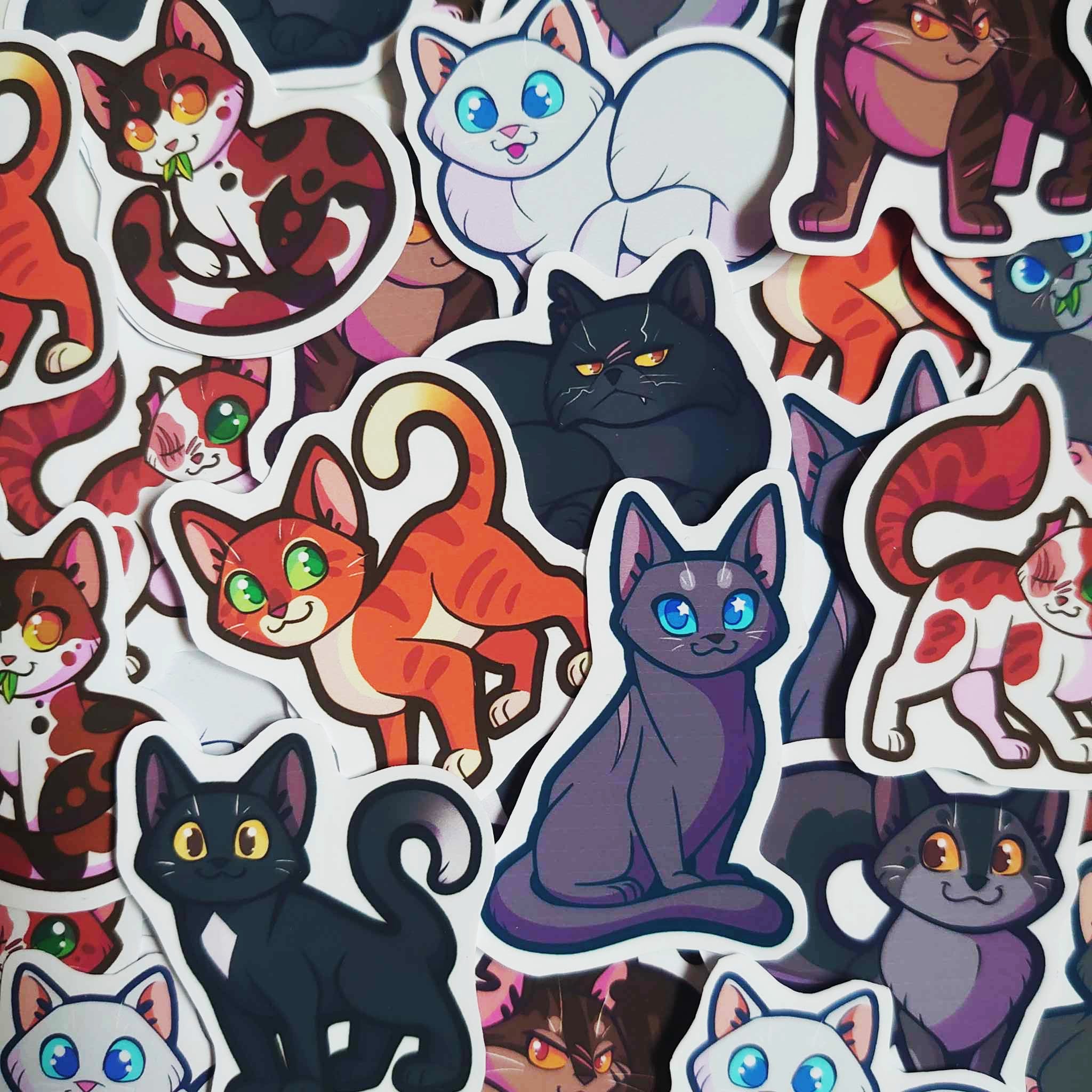 Cat Head Planner Sticker Sheet - Warrior Cats