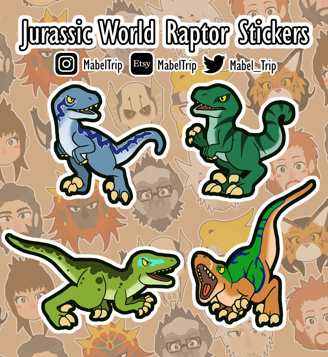 Raptor Sticker Set Blue Charlie Delta Echo | Etsy