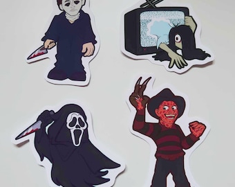 Horror Icon Cute Stickers Michael Myers Freddy Kruger The Ring Ghostface