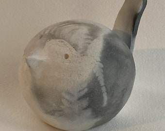 Bird 1, Handmade Bird, Natural Bird, Smoke fired pottery, Pottery Bird, Bird ornament, Bird gift, Handmade gift.