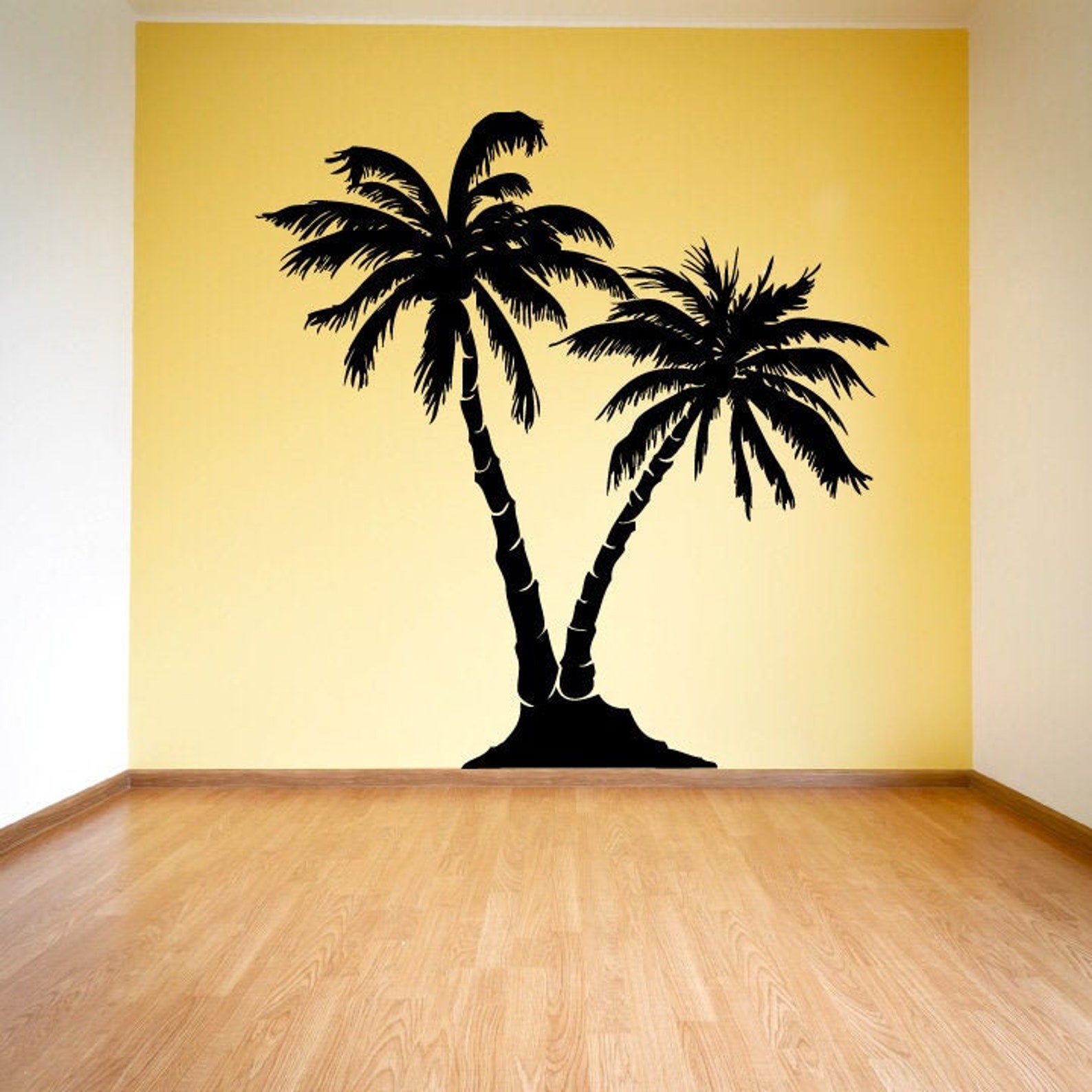 Palm Trees Vinyl Wall Decal Sticker Coastal Home Decor Art Etsy
