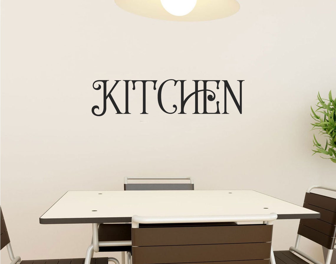 Kitchen Vinyl Wall Words Decal Sticker Home Decor Art Etsy