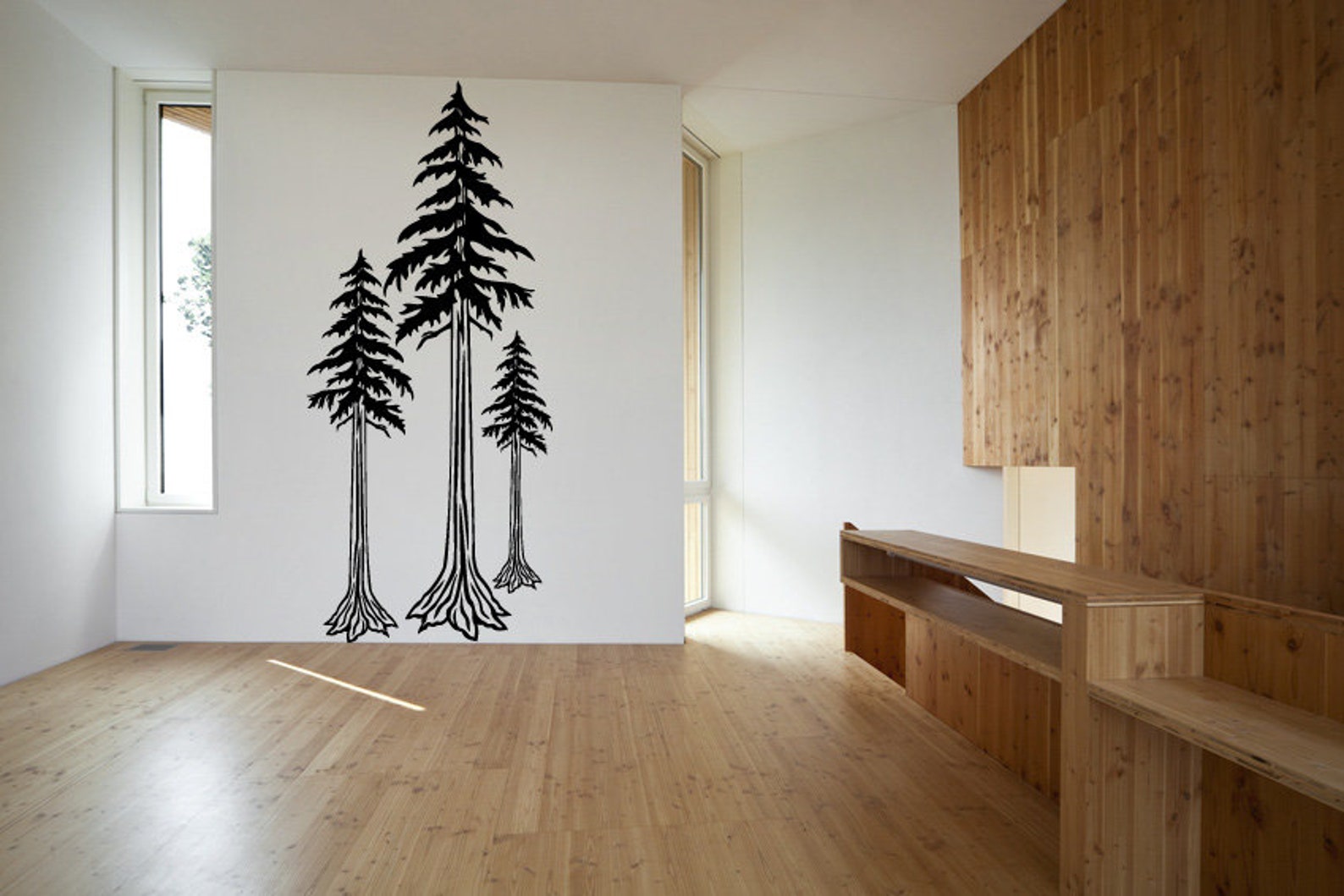 Redwood Tree Forest Vinyl Wall Decal Sticker Home Decor Art Etsy