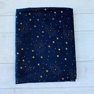 Midnight Blue Twinkle Stars Cotton Scarf/ Summer Holiday Accessories Hijab/Gifts For Mother Her Women/Birthday Gifts image 2