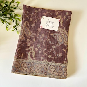 Pink Ivory Pashmina Scarf: Personalized Paisley Shawl