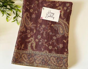 Pink Paisley Pashmina Shawl – Reversible Elegant Winter Wrap Birthday Gift for Mum Sister Her