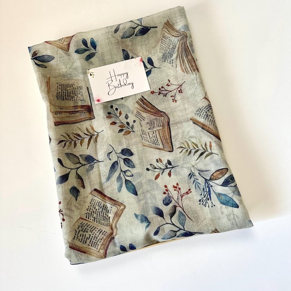 Literary Books Scarf: Teacher, Student, Book Lover Gifts For Her Mum Friend Birthday Christmas