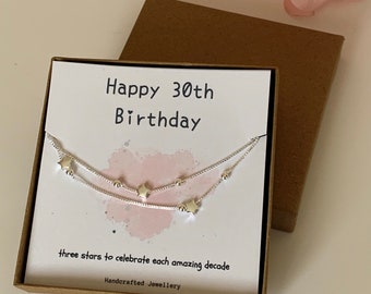 30th Birthday Silver Bracelet Gifts For Friend Girl Sister Gifts For Her Wedding Bride Letterbox Gift Jewellery